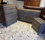 Gray 3 Piece Bedroom Set | Dresser, Chest, Nightstand