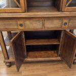 Pottery Barn Large Wood China Cabinet and Display Hutch with Glass Doors 50W 18D 78H - Image 4