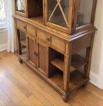 Pottery Barn Large Wood China Cabinet and Display Hutch with Glass Doors 50W 18D 78H - Image 7