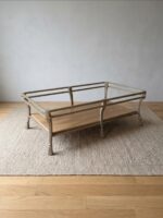 Marble Top Coffee Table w/ Sculptural Metal Base 57” L x 34.5” W x 19" H - Image 2