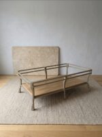 Marble Top Coffee Table w/ Sculptural Metal Base 57” L x 34.5” W x 19" H - Image 6