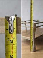 Marble Top Coffee Table w/ Sculptural Metal Base 57” L x 34.5” W x 19" H - Image 9